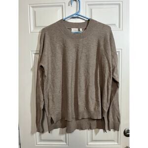 Cyrus Sweater Top Women’s XL Brown Lightweight Side Slit Tunic Basic Layer